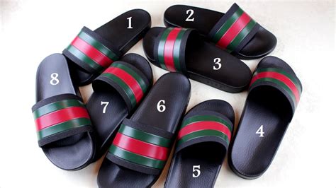 fake pink gucci flip flops|knockoff Gucci slides.